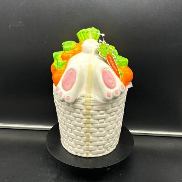 Brand New Potters Studio Bunny Butt in Carrot Patch Cookie Jar Treat Cannister E - Picture 4 of 10